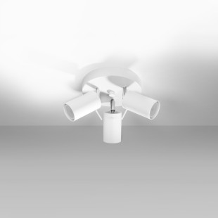 Reflektor sufitowy 3 punktowy Ring Round biały Sollux | Sklep