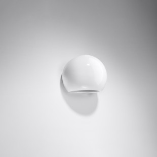 Kinkiet ceramiczny biały Globe Sollux - Oświetlenie ścienne