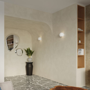 Kinkiet ceramiczny biały Globe Sollux - Oświetlenie ścienne