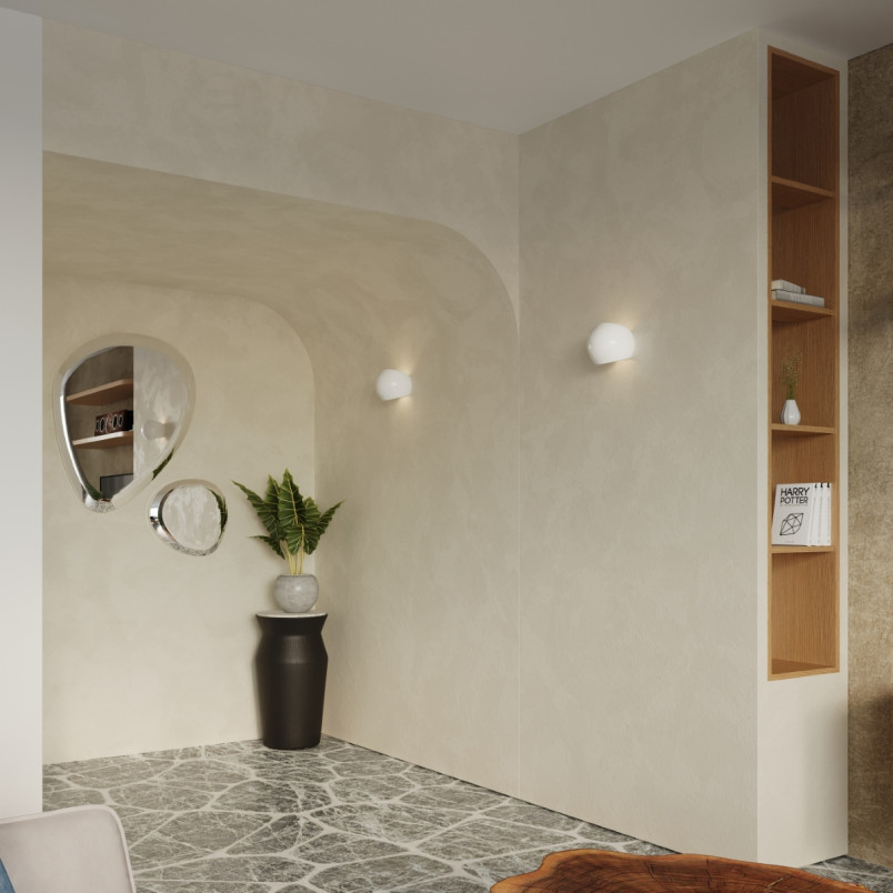 Kinkiet ceramiczny biały Globe Sollux - Oświetlenie ścienne