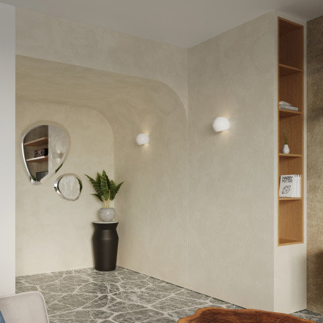 Kinkiet ceramiczny biały Globe Sollux - Oświetlenie ścienne