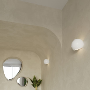 Kinkiet ceramiczny biały Globe Sollux - Oświetlenie ścienne