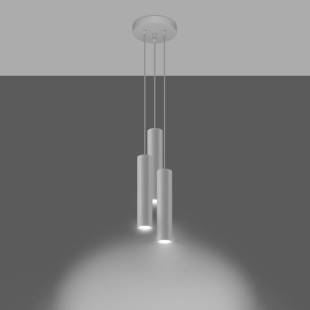 Lampa wisząca LAGOS - 3 tuby, biała, Sollux | Sklep z lampami