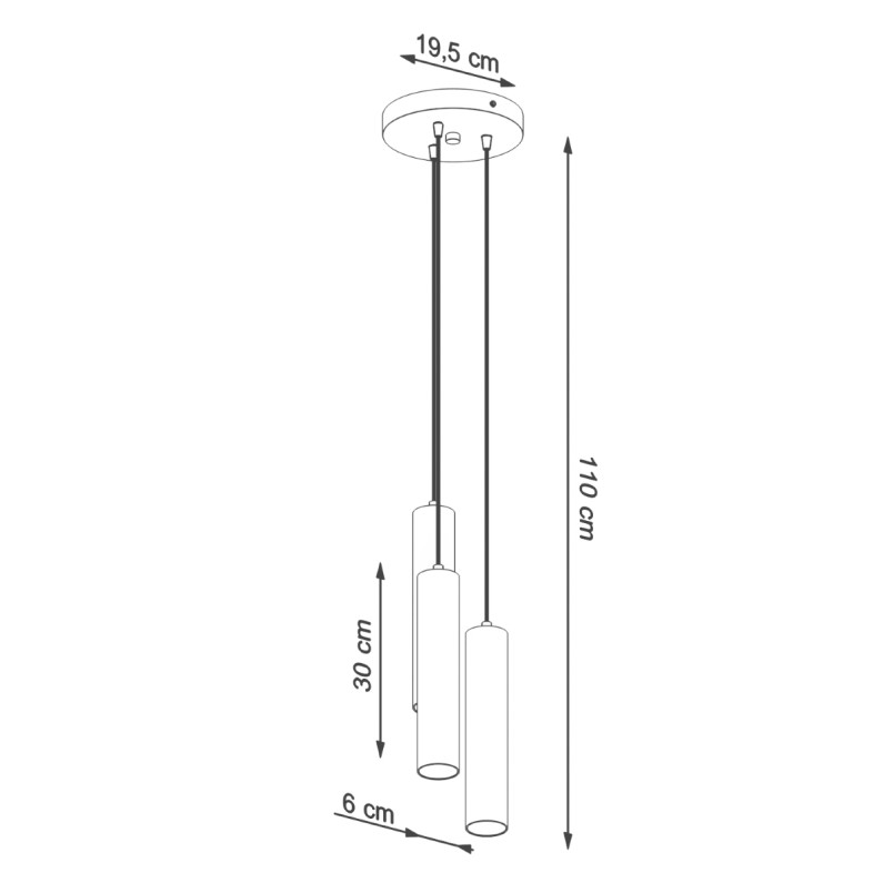 Lampa wisząca LAGOS - 3 tuby, biała, Sollux | Sklep z lampami