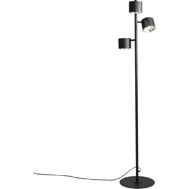 Lampa podłogowa czarna Aldex Bot | 3 klosze, regulowana