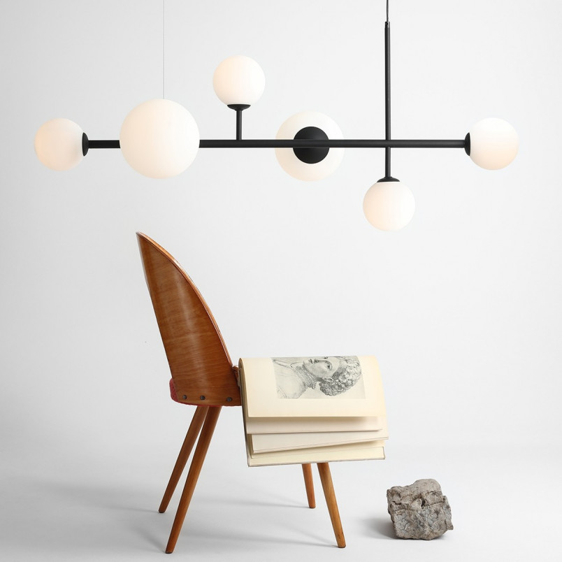 Lampa wisząca Dione VI czarno-biała Aldex | Sklep z lampami