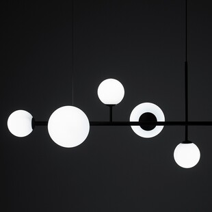 Lampa wisząca Dione VI czarno-biała Aldex | Sklep z lampami