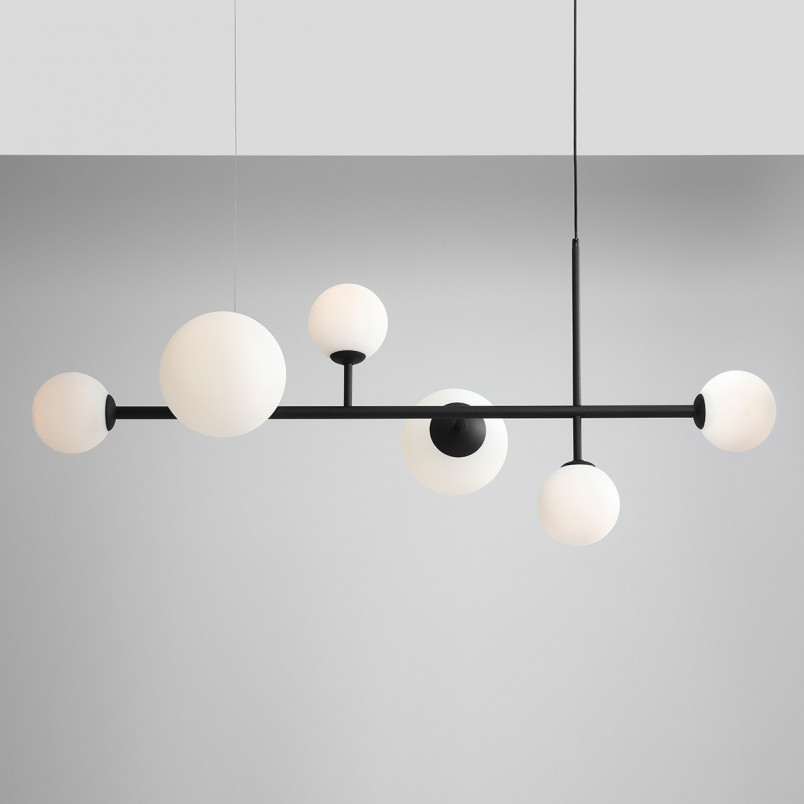 Lampa wisząca Dione VI czarno-biała Aldex | Sklep z lampami