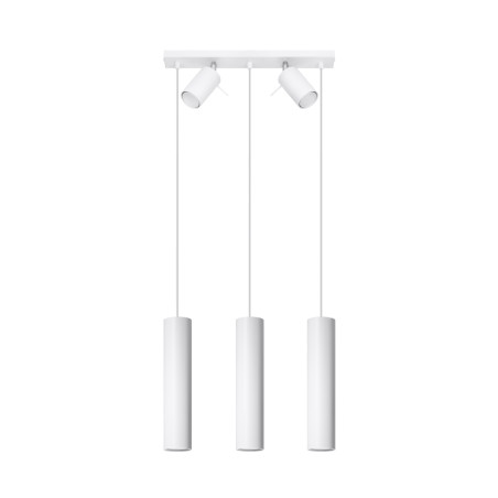 Lampa wisząca Ring Sollux - 3 tuby, biała | Kup online