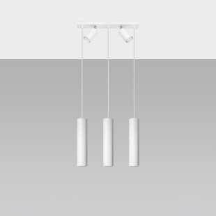 Lampa wisząca Ring Sollux - 3 tuby, biała | Kup online