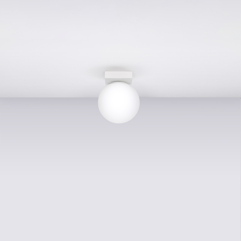 Plafon szklany Yoli 12cm biały Sollux | Elegancki design