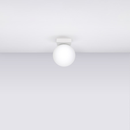 Plafon szklany Yoli 12cm biały Sollux | Elegancki design