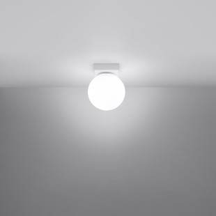 Plafon szklany Yoli 12cm biały Sollux | Elegancki design