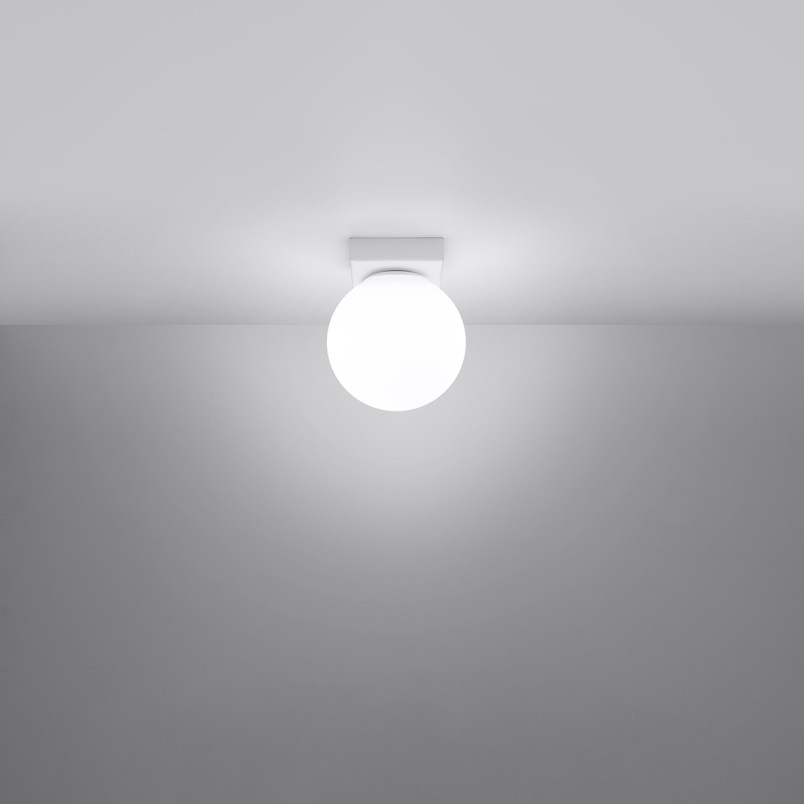 Plafon szklany Yoli 12cm biały Sollux | Elegancki design