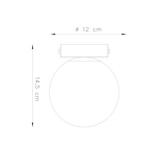 Plafon szklany Yoli 12cm biały Sollux | Elegancki design