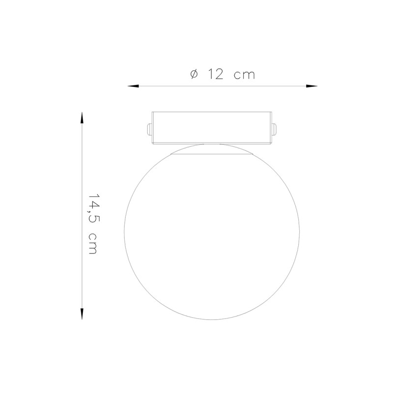 Plafon szklany Yoli 12cm biały Sollux | Elegancki design