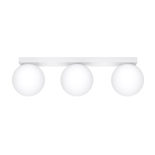 Plafon Sollux Yoli | 3 szklane kule, 50cm, biały - Kup teraz!