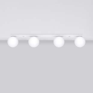 Plafon Sollux Yoli 88cm - 4 szkła, biały | Oświetlenie