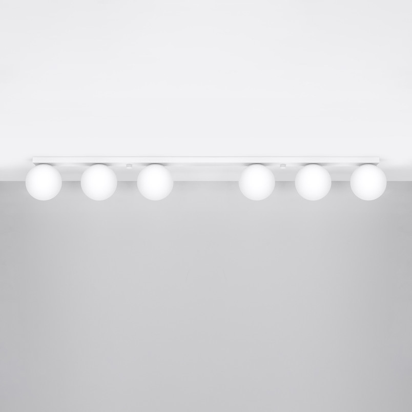 Plafon szklany Yoli 120cm biały Sollux - Elegancki i funkcjonalny