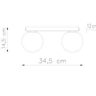 Plafon szklany Yoli 34,5cm - Sollux | Elegancki design