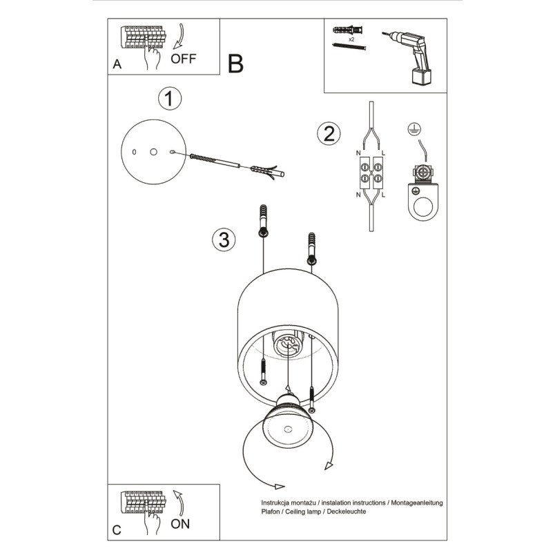 Lampa spot tuba Orbis 10cm czarna Sollux - Nowoczesne oświetlenie