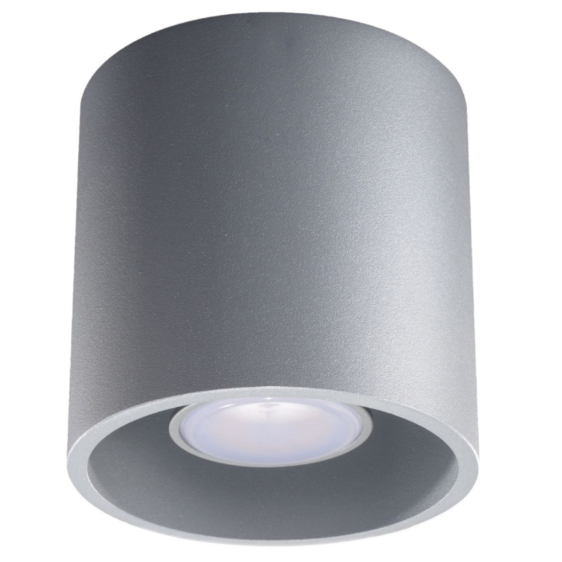 Lampa spot tuba Orbis 10cm szara Sollux - Oświetlenie LED