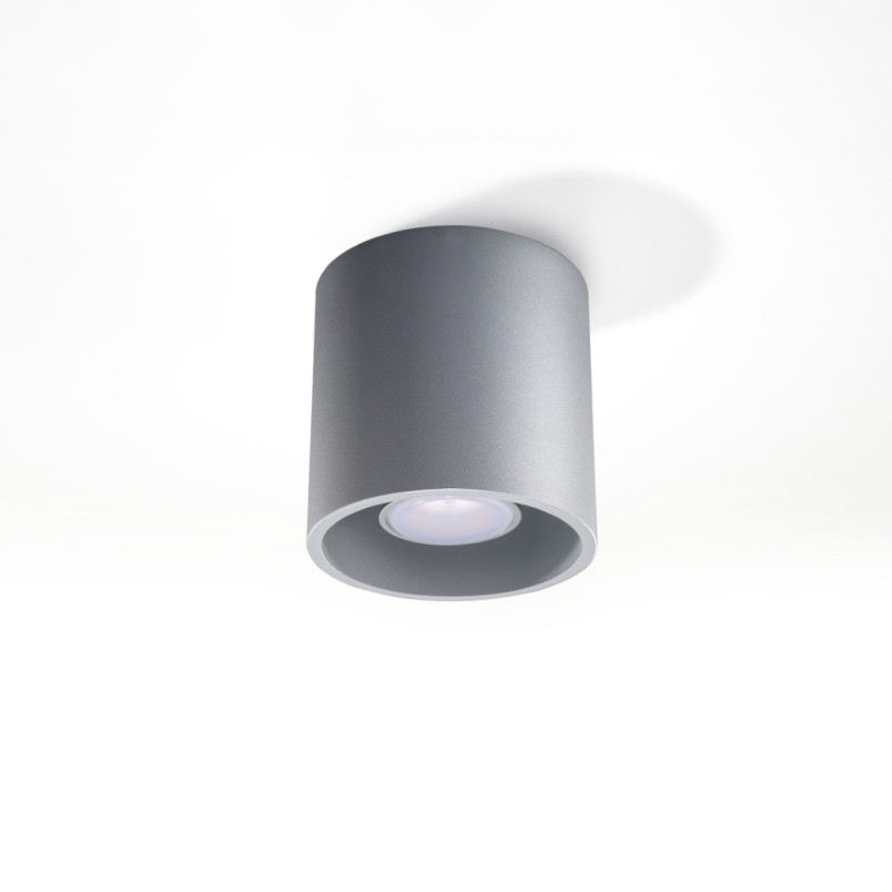 Lampa spot tuba Orbis 10cm szara Sollux - Oświetlenie LED