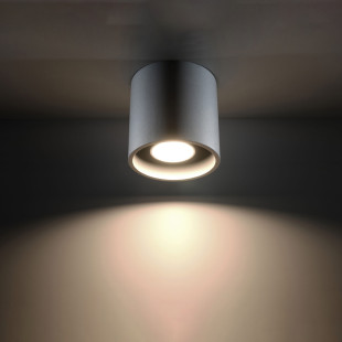 Lampa spot tuba Orbis 10cm szara Sollux - Oświetlenie LED