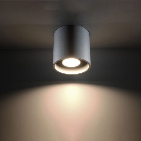 Lampa spot tuba Orbis 10cm szara Sollux - Oświetlenie LED