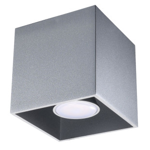 Lampa spot kwadratowa szara Sollux Quad | Oświetlenie LED