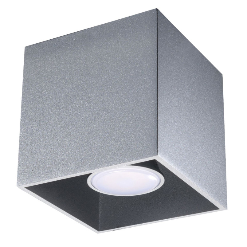 Lampa spot kwadratowa szara Sollux Quad | Oświetlenie LED