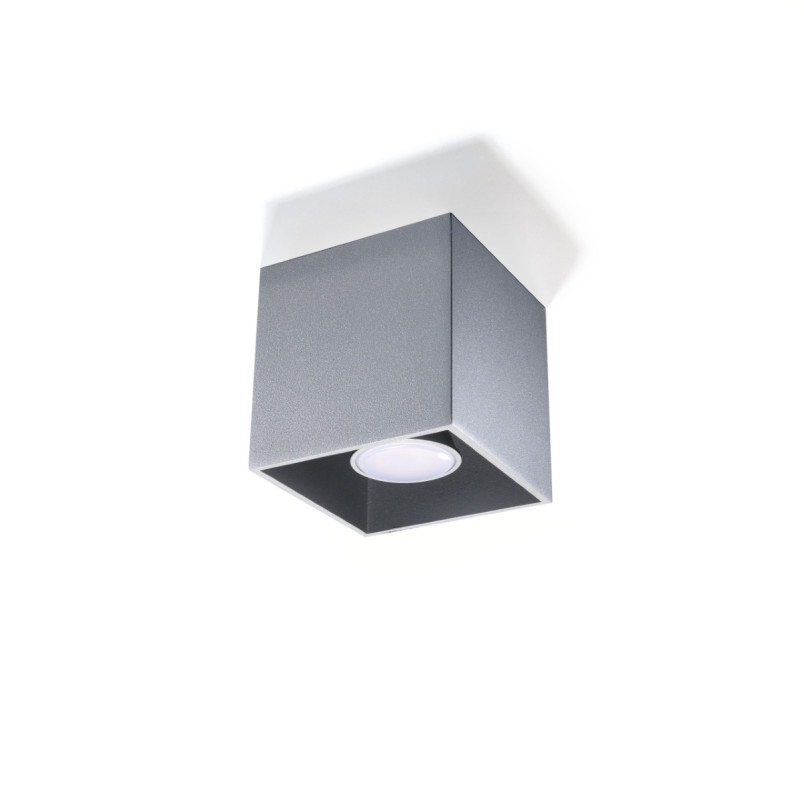 Lampa spot kwadratowa szara Sollux Quad | Oświetlenie LED