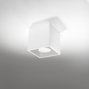 Lampa sufitowa kwadratowa biała Sollux Quad | Downlight LED