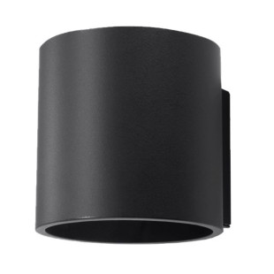 Kinkiet Sollux Orbis 10cm czarny - Eleganckie oświetlenie ścienne