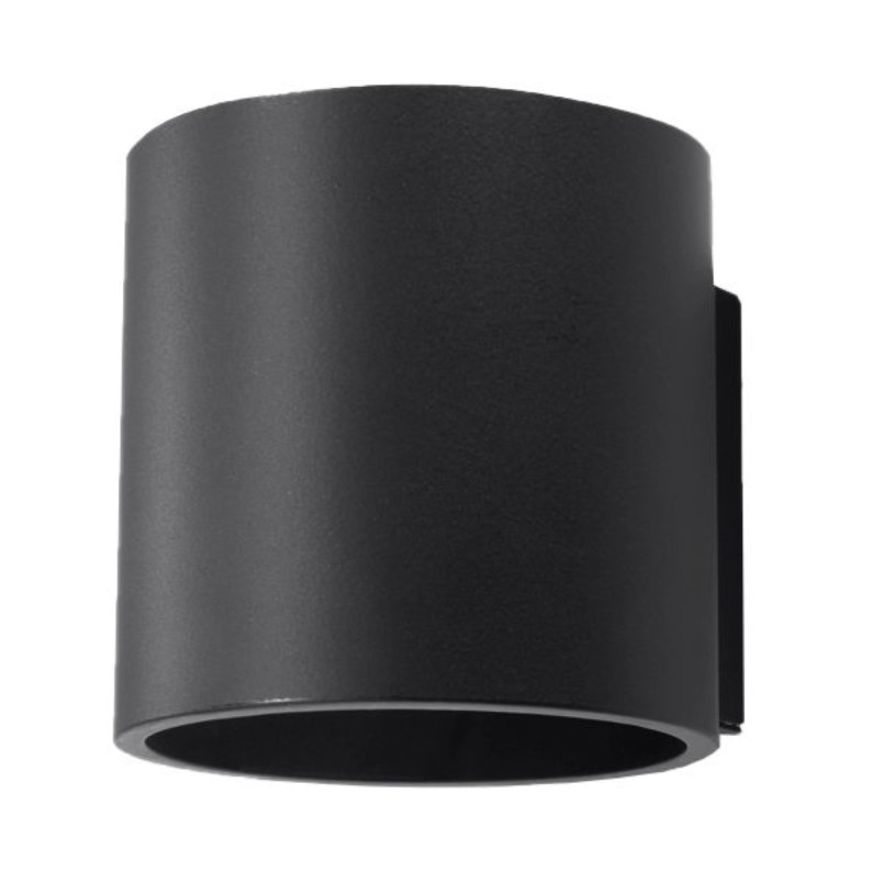 Kinkiet Sollux Orbis 10cm czarny - Eleganckie oświetlenie ścienne