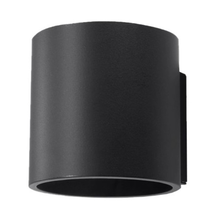 Kinkiet Sollux Orbis 10cm czarny - Eleganckie oświetlenie ścienne