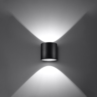 Kinkiet Sollux Orbis 10cm czarny - Eleganckie oświetlenie ścienne
