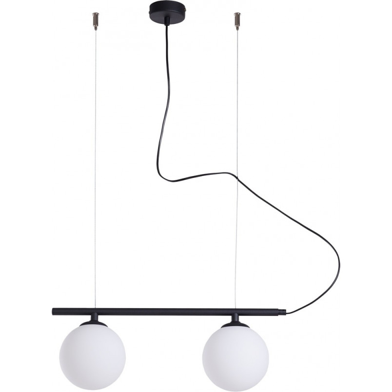 Lampa wisząca Beryl Glass II - Aldex | Biało-czarna, szkło