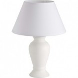 Lampa stołowa ceramiczna z abażurem Donna 20 Biała marki Brilliant