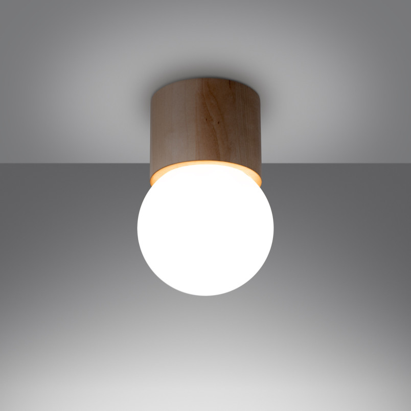 Plafon drewniany Sollux Boomo 8cm - Skandynawski Design