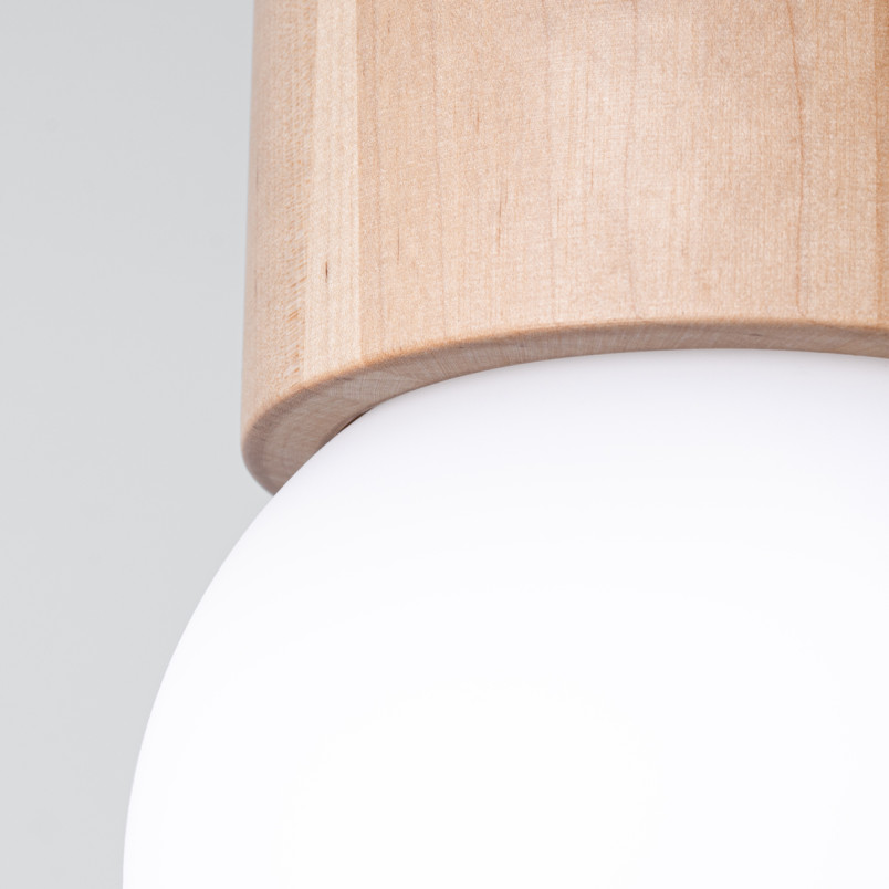 Plafon drewniany Sollux Boomo 8cm - Skandynawski Design