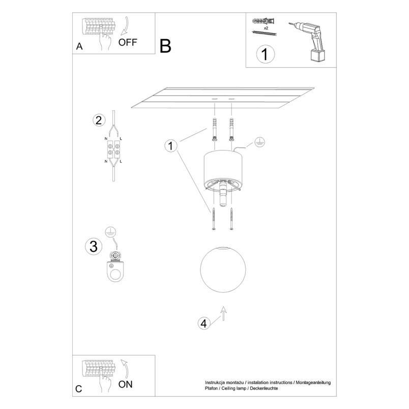Plafon drewniany Sollux Boomo 8cm - Skandynawski Design