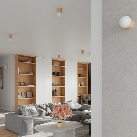 Plafon drewniany Sollux Boomo 8cm - Skandynawski Design