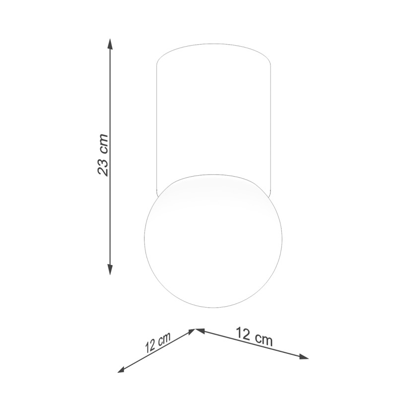 Plafon szklana kula Boomo 12cm biały Sollux | Skandynawski design