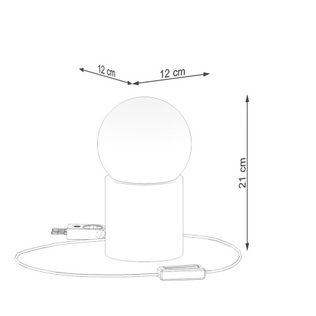 Lampka stołowa kula Sollux Boomo - Skandynawski design