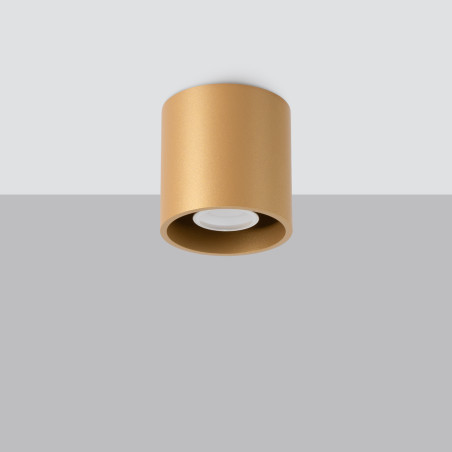 Lampa spot tuba Orbis 10cm złota Sollux - Elegancki design