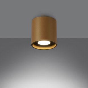 Lampa spot tuba Orbis 10cm złota Sollux - Elegancki design