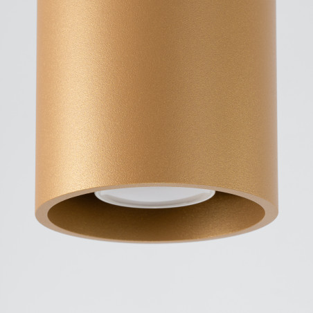 Lampa spot tuba Orbis 10cm złota Sollux - Elegancki design
