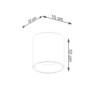 Lampa spot tuba Orbis 10cm złota Sollux - Elegancki design