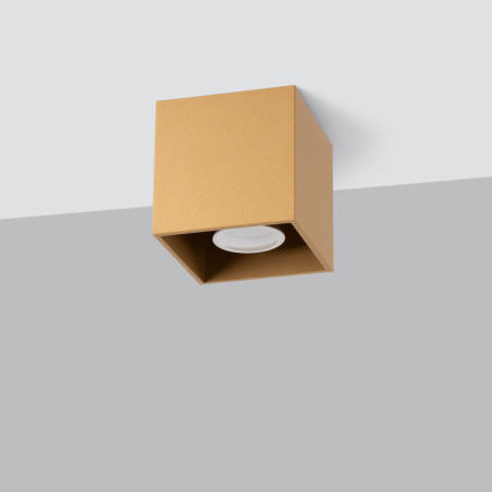 Lampa spot kwadratowa złota Quad Sollux | Oświetlenie LED